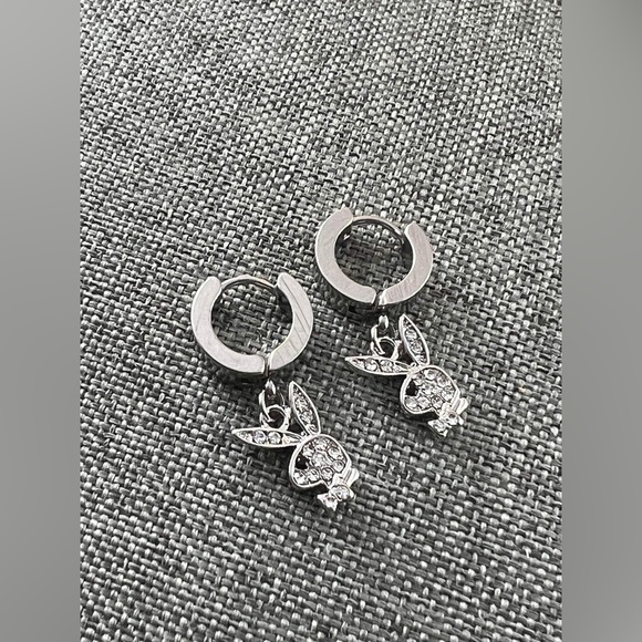 Bunny Hoop Dangle  Earrings New Jewelry - Picture 1 of 4